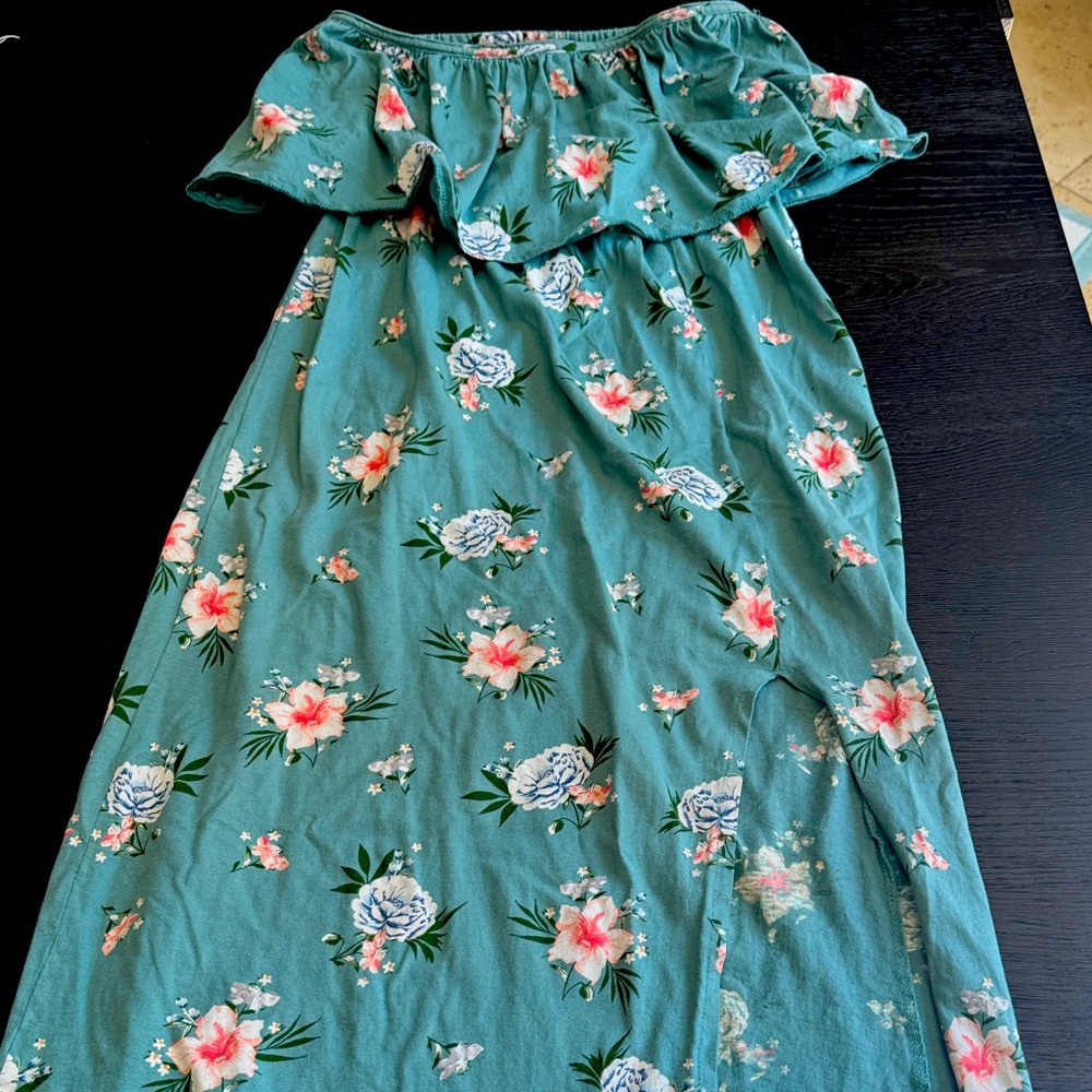O'Neill Green Floral Kids Dress